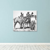 Black Cowboys in Bonham, Texas, c.1890 (b/w Foto) Leinwanddruck (Insitu (Holzboden))