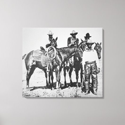 Black Cowboys in Bonham, Texas, c.1890 (b/w Foto) Leinwanddruck (Vorderseite)