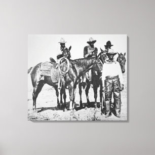 Black Cowboys in Bonham, Texas, c.1890 (b/w Foto) Leinwanddruck