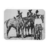 Black Cowboys in Bonham, Texas, c.1890 (b/w Foto) Magnet (Horizontal)