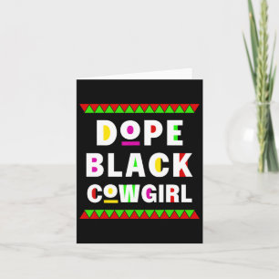 Black Cowgirl Horseback Afro Black Karte