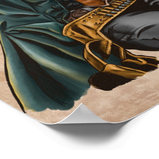 Black Cowgirl Poster (Ecke)