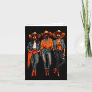 Black Cowgirl Western Rodeo Melanin Black History Karte