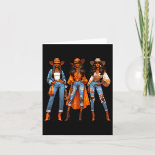 Black Cowgirl Western Rodeo Melanin Black History Karte