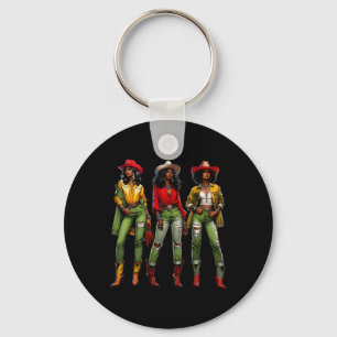 Black Cowgirl Western Rodeo Melanin Black History Schlüsselanhänger