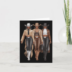 Black Cowgirl Western Rodeo Melanin Cowgirl Karte