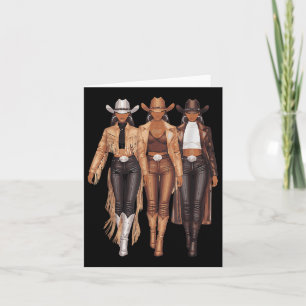 Black Cowgirl Western T-Shirt Rodeo Country Women  Karte