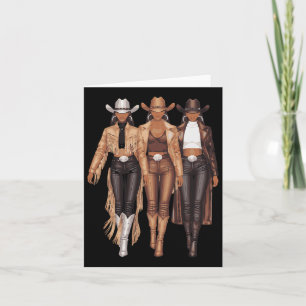Black Cowgirl Western T-Shirt Rodeo Country Women Karte