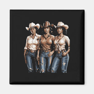 Black Cowgirl Western Women Black History Juneteen Magnet