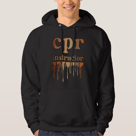 Black CPR Instructor African American CPR Instruct Hoodie (Vorderseite)