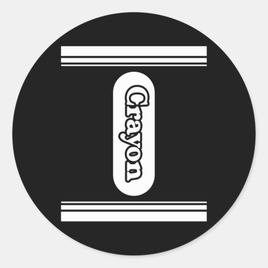 Black Crayon Box Halloween Runder Aufkleber (Vorderseite)