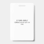 Black Crayons & Stars Colorful School Lehrer Auswe Ausweis (Rückseite)