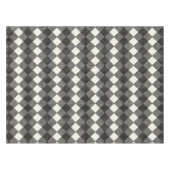 Black Cream Art Deco Diamond Leiterplatten Muster Tischdecke (Vorderseite (Horizontal))