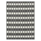Black Cream Art Deco Diamond Leiterplatten Muster Tischdecke (Vorderseite)