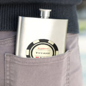 Black Cream Casino Poker Chip Hochzeit Brautjungfr Flachmann (Beispiel)