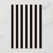 Black Cream Classic Elegance Hochzeitsdetails Begleitkarte (Rückseite)