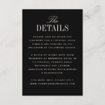 Black Cream Classic Elegance Hochzeitsdetails