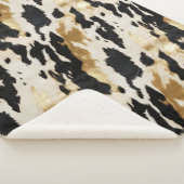 Black Cream Gold Südwest Cowhide Sherpadecke (3/4)