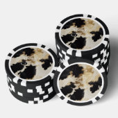 Black Cream Gold Western Cowhide Pokerchips (Stapel)