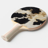 Black Cream Gold Western Cowhide Tischtennis Schläger (Vorderseite)