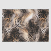 Black Cream Leopard Animal Brautparty Seidenpapier (Vorderseite)