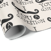Black Cream Mustache Spaß Geschenkpapier (Rolleneckpunkt)