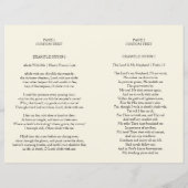 Black & Cream Order of Service Funeral Program (Rückseite)