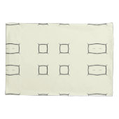 Black Cream Personalized Geometric Minimal Bedding Kissenbezug (Rückseite)