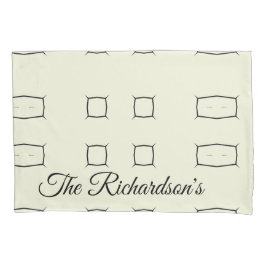 Black Cream Personalized Geometric Minimal Bedding Kissenbezug