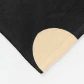 Black Cream Polka Dots Fleece Blanket (Ecke)