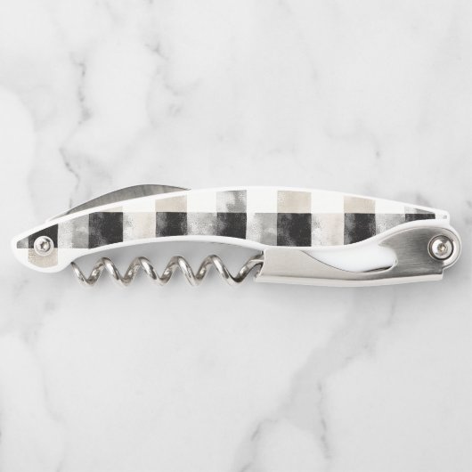 Black Cream Squares Kellnermesser (Rückseite)