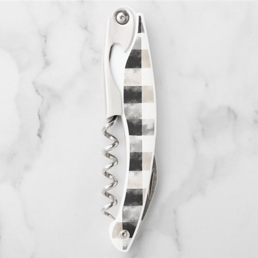 Black Cream Squares Kellnermesser (Vorderseite)