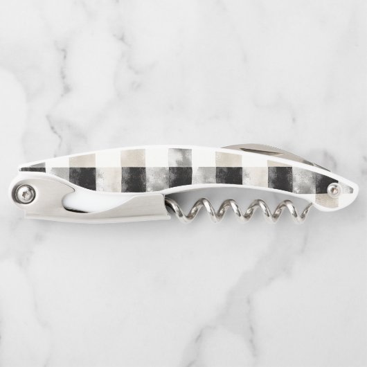 Black Cream Squares Kellnermesser (Vorderseite)