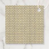 BLACK CREAM STRICK 2" Quadratgarnmarken Geschenkanhänger (Rückseite)