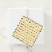 BLACK CREAM STRICK 2" Quadratgarnmarken Geschenkanhänger (Beispiel)