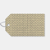 BLACK CREAM STRICK 3.5"x2" Garnmarken Geschenkanhänger (Rückseite Horizontal)
