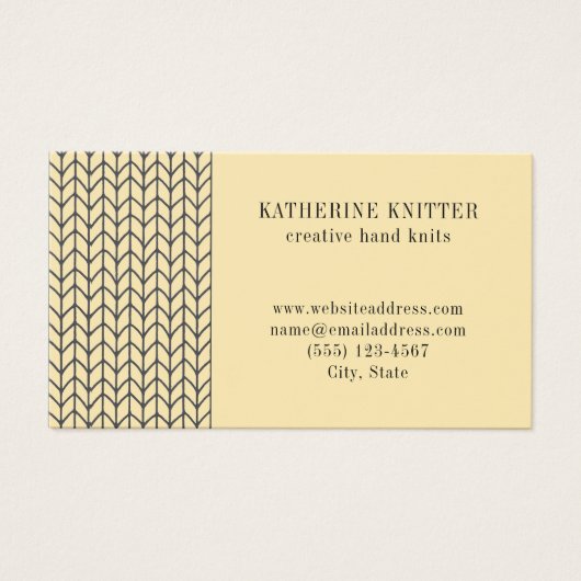 BLACK CREAM STRICK 3.5x2 Visitenkarte II (Vorderseite)