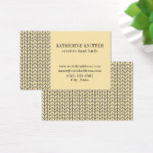 BLACK CREAM STRICK Euro Size Business Card II (Schreibtisch)