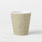 BLACK CREAM STRICK Latte Tasse (Vorderseite)