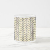 BLACK CREAM STRICK Mattiert Glass Tasse (Mittel)