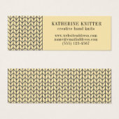 BLACK CREAM STRICK Mini Business Card II (Vorne & Hinten)