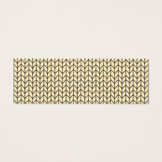 BLACK CREAM STRICK Mini Business Card II (Rückseite)