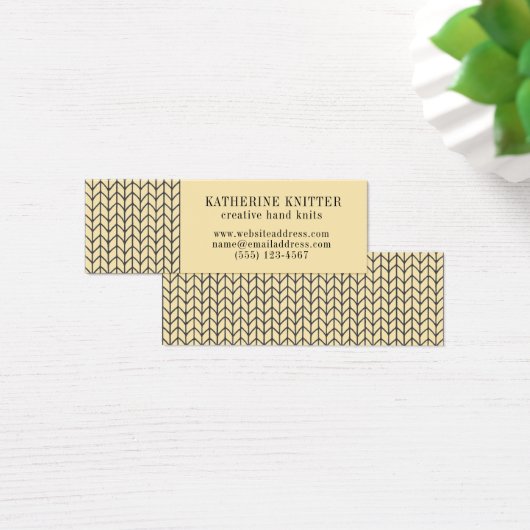 BLACK CREAM STRICK Mini Business Card II (Schreibtisch)