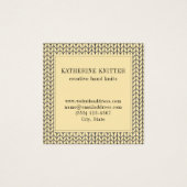 BLACK CREAM STRICK Square Business Card (Vorderseite)