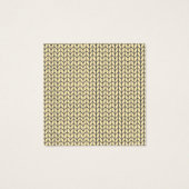 BLACK CREAM STRICK Square Business Card (Rückseite)