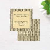 BLACK CREAM STRICK Square Business Card (Schreibtisch)