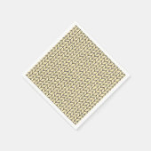 BLACK CREAM STRICK Standard Cocktail Paper Napkins Serviette (Ecke)