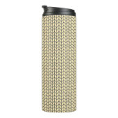 BLACK CREAM STRICK Thermal Tumbler Thermosbecher (Nach rechts gedreht)