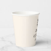 Black & Cream Whimsical Hand Drawn Wedding Coffee Pappbecher (Rechts)