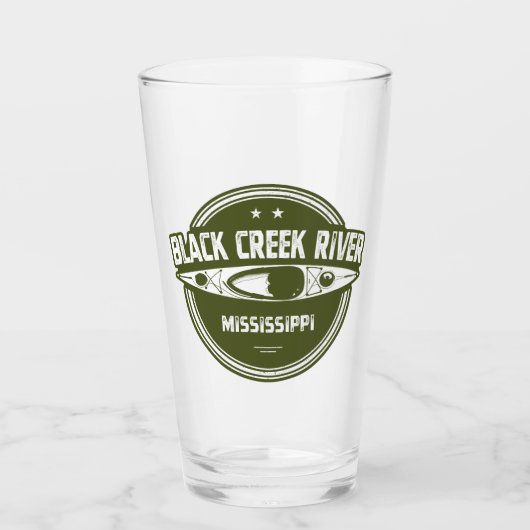 Black Creek River Mississippi Kayaking Glas (Vorderseite)